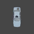 Old Blue Sedan Car With Missing Wheels And Worn Body Condition