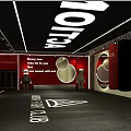 Urban Fight Club Boxing Ring Fitness Training Space With Red Black Decor