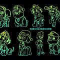 Cartoon Paw Patrol Luminous 2D Image Hanging Decor for Kids Room