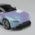 Stylish Gradient Colored Sports Car With Custom Color Swatches And Sleek Design