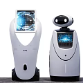 Public Facility Service Robots With Interactive Screens And Intelligent Assistance Features 3d model