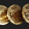 Golden And Silver Bitcoin Coins Decorative Ornament Set For Home Decor