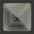 Traditional Stone Lantern With Pagoda Style Roof And Carved Base Design