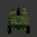 Military Armored Vehicle With Camouflage Paint Six Wheeled Design Turret And Cannon For Combat