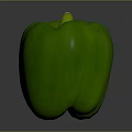 Vibrant Fresh Green Bell Pepper with Smooth Skin and Healthy Appearance
