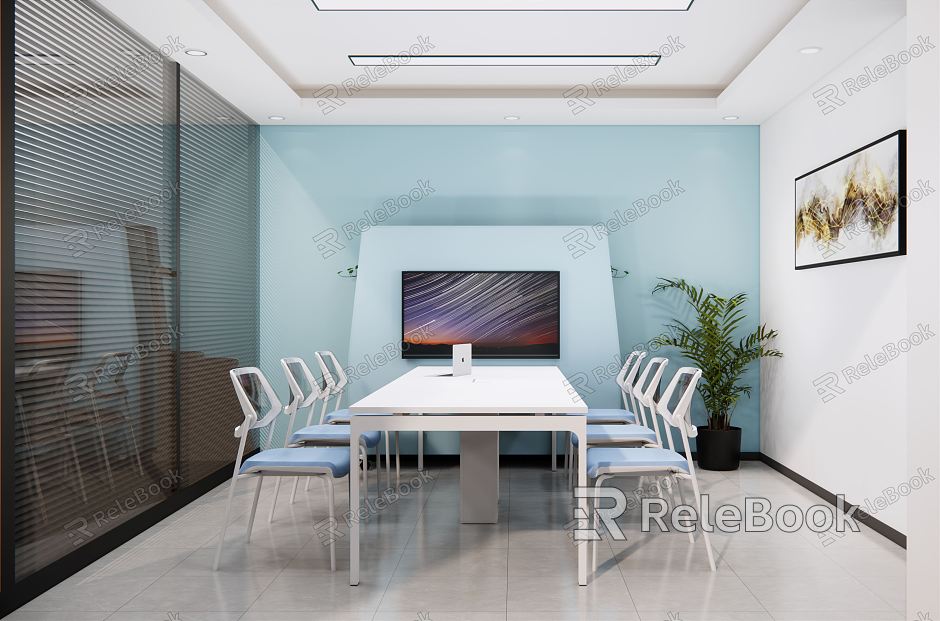 Modern Meeting Room Meeting Table and Chair model