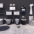 Modern toilet sanitary ware 3d model