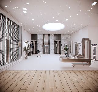 Modern Clothing Store Trendy Brand Men's Clothing Store 3d model