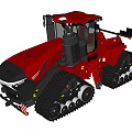 modern crawler tractor 3d model