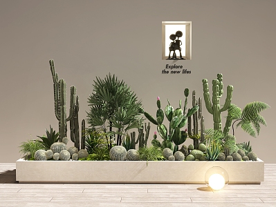 cactus plant landscape plant heap cactus combination succulent plant heap 3d model