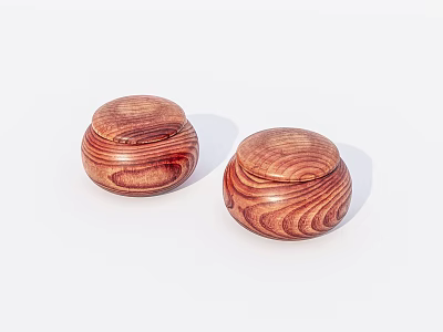 Old wooden chess box old objects 3d model