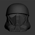 Sleek Black Tactical Helmet With Glossy Reflective Surface And Futuristic Design