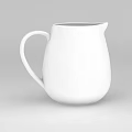 Technology Exhibition Hall Displaying Modern White Kettle 3D Model with Innovative Design