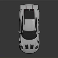 White Sports Car Featuring Red Wheels Rear Spoiler And Aerodynamic Design