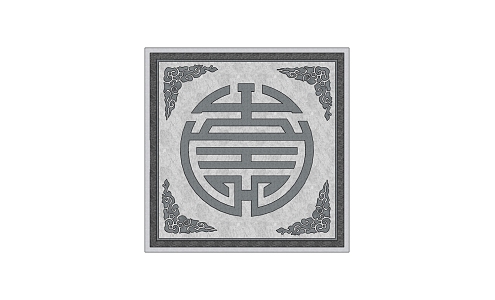 New Chinese-style Floor Tile Ground Paving 3d model