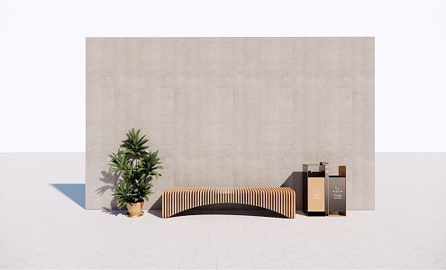 Modern outdoor chair outdoor rest seat 3d model