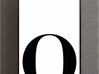 Black Letter O Decorative Design With White Background And Dark Borders Artwork 3d model