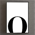 Black Letter O Decorative Design With White Background And Dark Borders Artwork