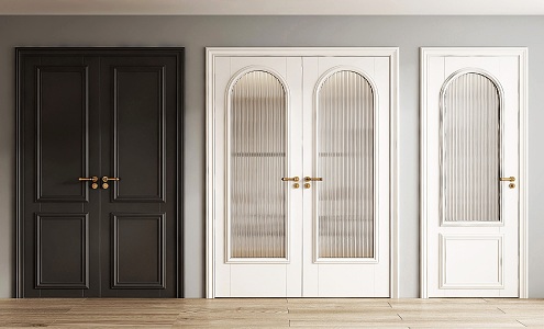 French double door 3d model