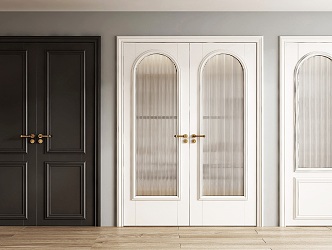 French double door 3d model