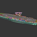 Weapon Aircraft Carrier Model With Detailed Deck And Scale Structure 3d model