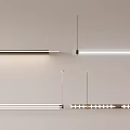 Minimalist Linear Chandelier Design With LED Lighting And Metal Suspension Structure