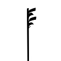 Modern Black Decorative Column With Curved Blades And Sleek Vertical Design