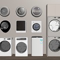 Drum washing machine Wall-mounted washing machine Washing and drying machine 3d model