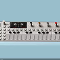 Professional Music Production Synthesizer With Knobs Buttons Sliders Display And Speaker 3d model