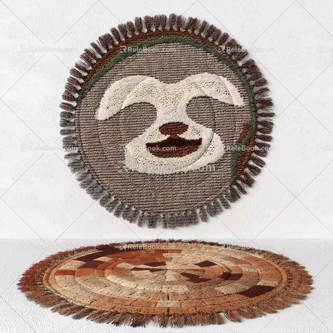 Round carpet 3d model