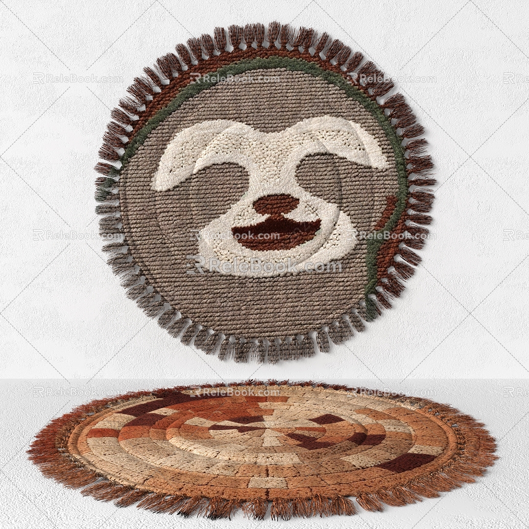 Round carpet 3d model