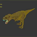 Realistic 3D Tyrannosaurus Rex Model With Open Mouth Sharp Teeth And Textured Skin