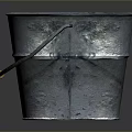 Vintage Metal Bucket With Sturdy Handle For Daily Household Use And Rustic Design