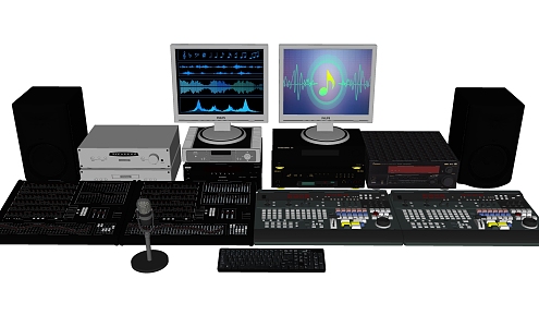 Modern Recording Equipment Recording Digital Audio Equipment 3d model