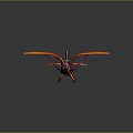 Vibrant Pink And Orange Passenger Plane With Striped Wings And Propeller