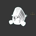 Medical Device Gas Mask With Filter Canisters And Face Shield For Safety Protection