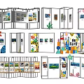 Versatile Display Stands With Various Designs And Display Panels For Exhibition Use