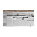 Modern Stainless Steel Kitchen Cabinets With Various Storage Designs And Countertops