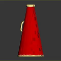 Red Conical Commercial Equipment With Gold Rim And Handle Design