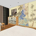 Relaxing Private Room With Two Beds White Sheets Wooden Stools Wall Lamps And Wooden Floor