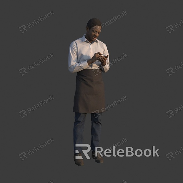 Black Waiter model