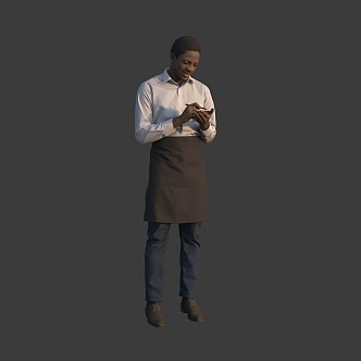 Black Waiter 3d model