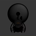 High Quality Professional Black Microphone With Adjustable Stand For Studio Recording