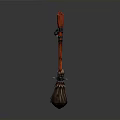 Red Decorative Household Broom With Ergonomic Handle And Durable Bristles For Daily Cleaning