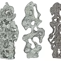 Stone And Wood Decorative Sculptures With Artistic Hollowed Irregular Shapes For Home Decor