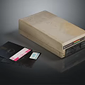 Retro Household Floppy Disk Drive With Beige Casing And Colorful Labeled Floppy Disks