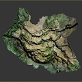 Geography, topography, mountain shape, ridge, ridge, valley, mountain range, canyon, geomorphology, mountain peak, mountain body 3d model