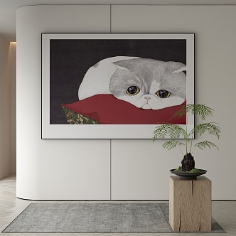 Modern Animal Painting Decorative Painting 3d model