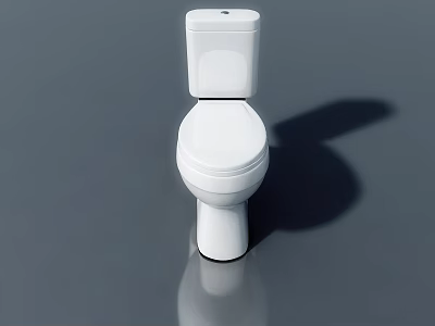 White Modern Toilet With Open Lid And Sleek Ceramic Design For Bathroom 3d model