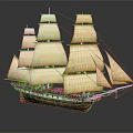 Modern Sailing Cartoon Sailing 3d model